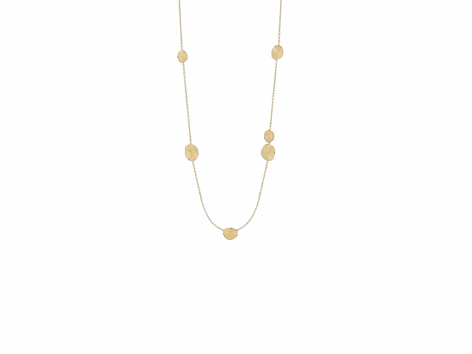 18K Yellow Gold Long Station Necklace