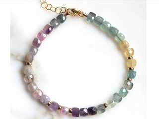 14K Yellow Gold Fluorite Bracelet