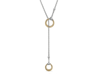 Sterling Silver & 18K Yellow Gold with Diamonds Necklace
